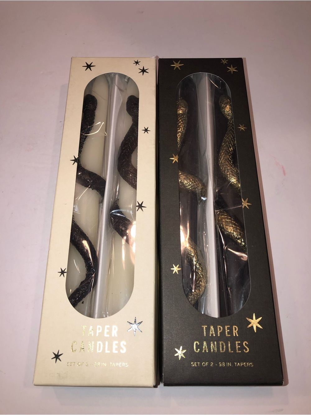 New Anthropologie Home Halloween Snake Tapers Candles Set of 4
